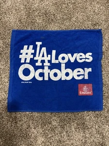 Dodgers Rally Towel “# LA Loves October#  Blue Postseason Emirates - Picture 1 of 1