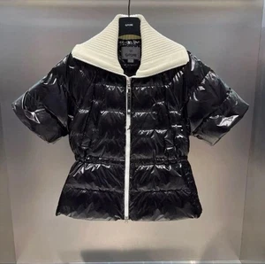 Chaqueta de plumón de golf de manga corta para mujer G/Fore color negro talla S-L de Japón - Imagen 1 de 4