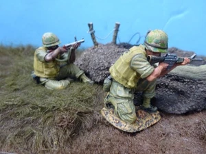king & country 54mm VN010/38 American Infantry Keeping Low 2 Figs 2019 MIB oop - Bild 1 von 5