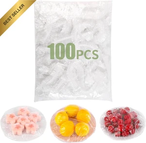 100 Pcs Elastic Reusable Plastic Bowl Covers for Bread Proofing Picnic Fridge - Picture 1 of 12