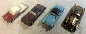 4 autos de resina de importaciones populares de los años 90: Corvette 1956 (2), Chevy 1955, Buick (C) - Imagen 1 de 7