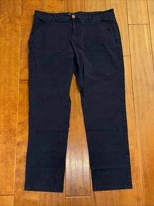 Mugsy Jeans Morgans Mens 36x30 Navy Blue Classic Chino Stretch Straight Casual - Picture 1 of 13
