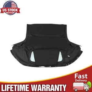 Black Convertible Soft Top W/ Heated Glass Window For Mazda MX-5 Miata US - Picture 1 of 10