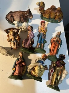 Vintage frühe Italien Krippe 11 Teile - Bild 1 von 10