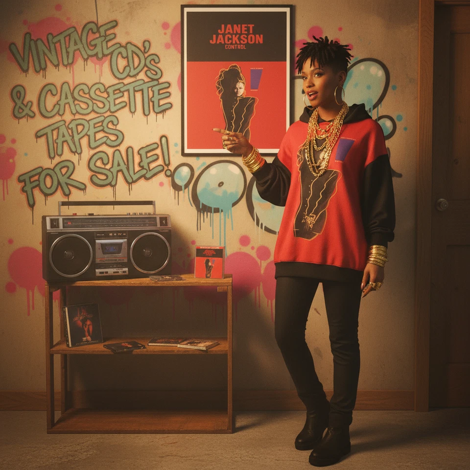 •JANET JACKSON - CONTROL• ~1986 OG CANADIAN PRESSINGS~ (CD & CASSETTE TAPE) - Image 1 of 4
