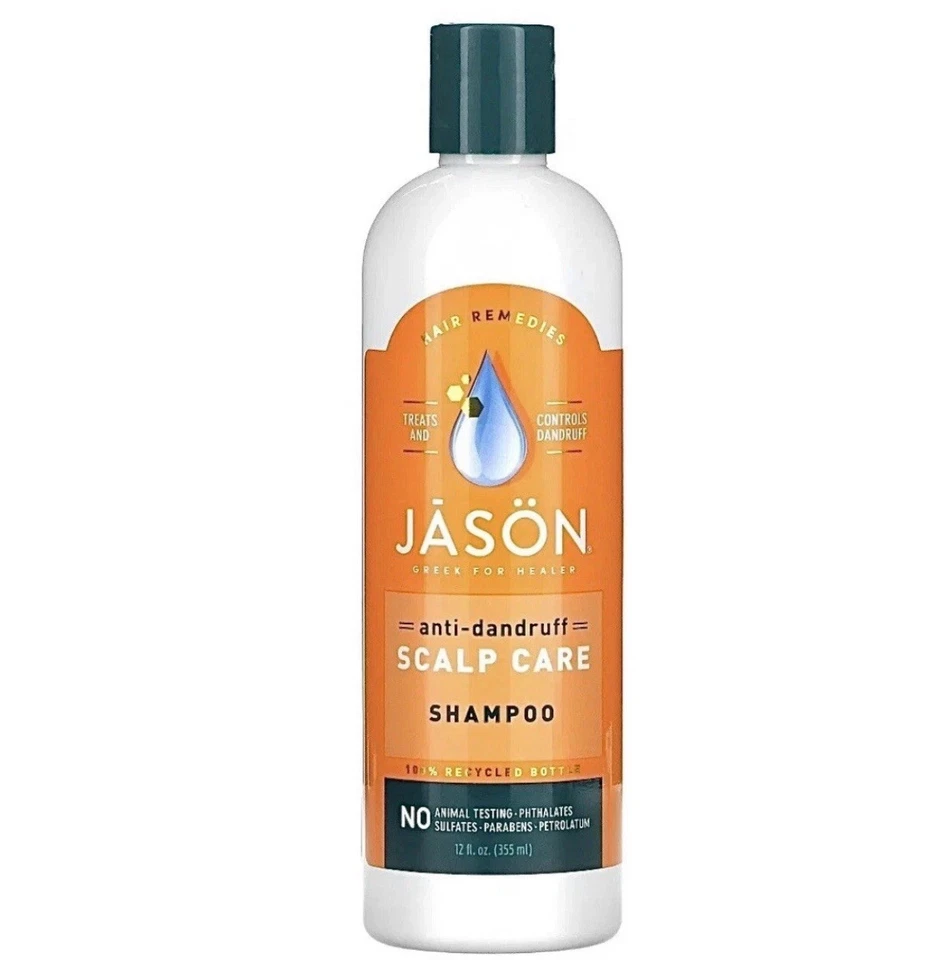 JASON NATURAL Jason Dandruff Relief Treatment Shampoo Anti Dandruff Scalp Care 12 Oz