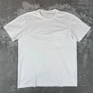American Giant Pocket Tee T-Shirt Herren Medium weiß Rundhalsausschnitt hergestellt in den USA neu ohne Etikett - Bild 1 von 6