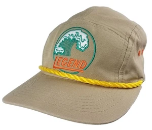 LEGEND Headwear WAVE Camp Hiking Rope 5-Panel Hat Cap USA Tan Beige Khaki Nylon - Picture 1 of 16