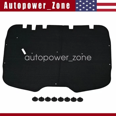 For 1999-06 GMC Sierra Chevy Suburban Silverado Truck Hood Insulation Pad &Clips Foto 1 de 4
