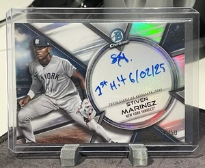 2025 Bowman Chrome Stiven Marinez Prime Signatures Auto /50 Yankees - Bild 1 von 2