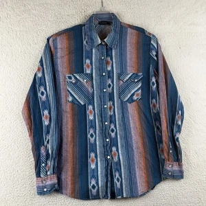 Cruel Denim Southwestern Pearl Snap Rodeo Western Long Sleeve Shirt Womens XL - Picture 1 of 15