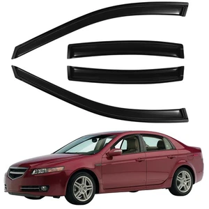 Window Visor Vent Rain Shades Guards Deflectors For 04-08 Acura TL Sedan Black - Picture 1 of 15