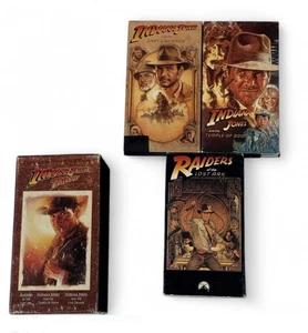 Indiana Jones Trilogy VHS, Raiders of the Lost Ark, Temple of Doom, Last Crusade - Picture 1 of 6