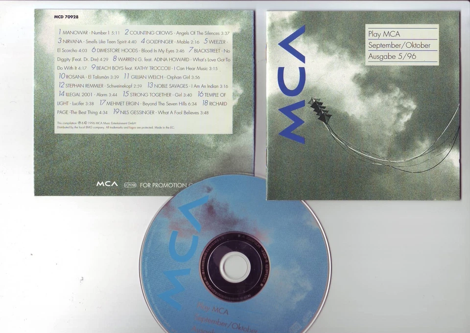 Nirvana: "smells like teen spirit LIVE" +Weezer Manowar Beach Boys 1996 PROMO CD - Bild 1 von 1