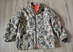 Vintage Walls Blizzard Pruf wendbare tarnfarbene oder orangefarbene Steppjacke Herren XL USA - Bild 1 von 8