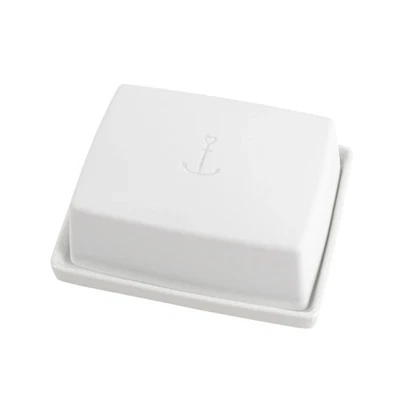 Butterdose klein halb aus Porzellan " Anker" von räder design Kutter - Bild 1 von 2