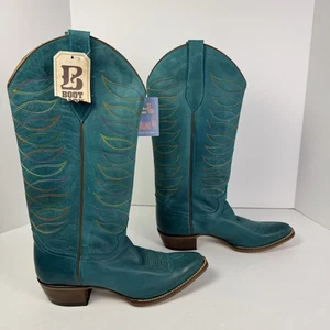 Justin Whitley VN4460 Botas de Vaquero de Cuero Turquesa para Mujer’s 11B Western Nuevas en Caja - Imagen 1 de 19