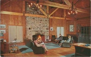 Big Meadows Lodge Lounge Fireplace Shenandoah National Park VA postcard MQ6 - Picture 1 of 2