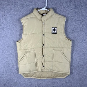 Vintage Puffer Weste Herren M Beige Swingster Snap Trucker 70er 80er Made USA - Bild 1 von 7