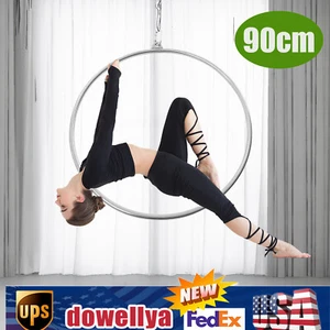 90cm Aerial Hoop Gymnastic Equipment Yoga Dance Lyra Single Point Hoop Ring - Picture 1 of 13