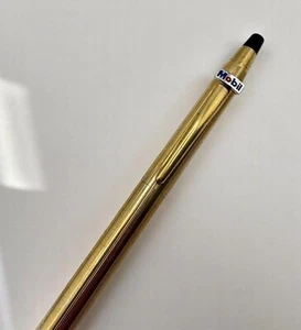 Bolígrafo vintage con logotipo móvil cruz oro 10kt relleno publicidad no funciona - Imagen 1 de 7