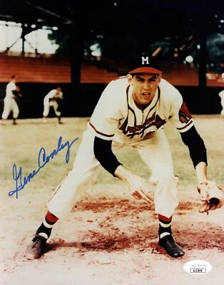 Foto autografiada de Gene Conley 8x10 Milwaukee Braves JSA 177889 Foto 1 de 2