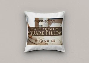 NightComfort Microfiber Square Pillow 65cm x 65cm - Soft Firm Support for Bed - Picture 1 of 5