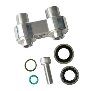 For LS Swap GM R4 A/C Compressor Straight Adapter Fitting - Picture 1 of 7