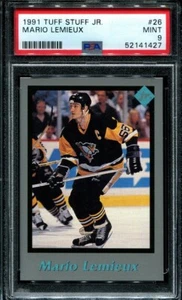 PSA 9 MINT 1991 TUFF STUFF JR. MARIO LEMIEUX #26 PENGUINS 41427 B194 - Imagen 1 de 1