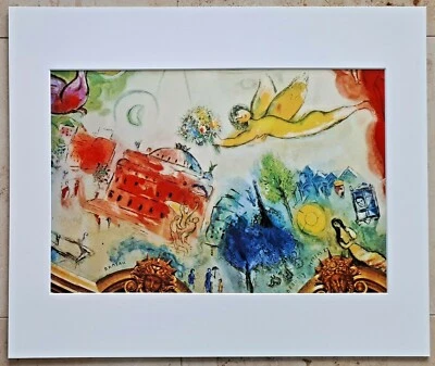 MARC CHAGALL Anno 1965 Pariser Oper Deckengemälde Teilstück 4 von 6 +50x60cm PP - Bild 1 von 3