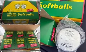 CAJA DE (6) media docena de bolas de softbol de doble cabecera deBeer CUBIERTA OFICIAL F12 *NUEVO* - Imagen 1 de 11