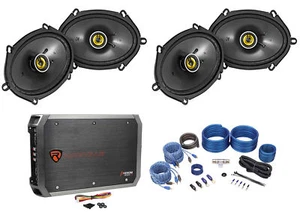 4) Kicker 46CSC684 CS68 6x8" 450w Car Audio Speakers+4-Channel Amplifier+Amp Kit - Bild 1 von 12