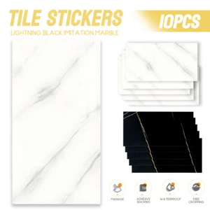 10/20Pcs Self Adhesive Kitchen Wall Tiles Bathroom Tile Sticker Peel and Stick - Picture 1 of 17