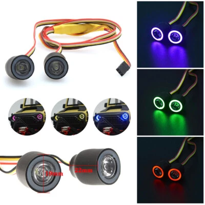 RC Car LED Lights Headlight For 1/10 RC Rock Crawler Axial SCX10 Jeep Wrangler - Image 1 of 4