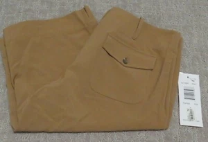 Sunny Leigh Toffee Polyester Rayon Spandex Cropped Capri Shorts Women's 8 NWT - Picture 1 of 8
