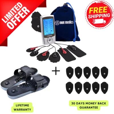 Tens Unit Muscle Stimulator Multi Modes Reflexology Shoes Electric Massager - Image 1 of 4