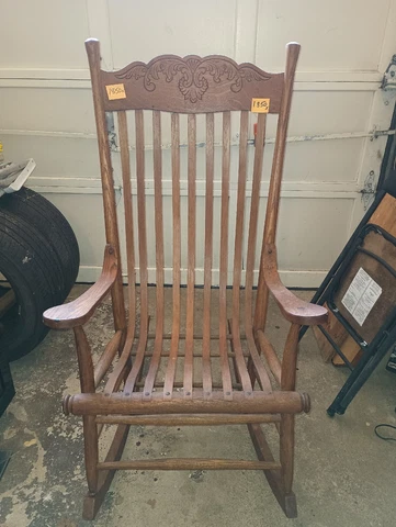 RARE Vintage 1850s Family Owned Oak  Rocking Chair Cover
