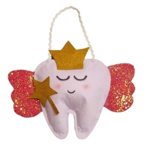 TOOTH FAIRY PILLOW WITH POUCH-PINK - Picture 1 of 4