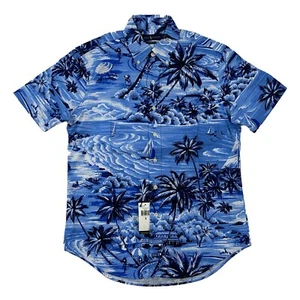 Camisa Polo Ralph Lauren Estampado Completo Floral Calce Clásico Abotonada - Azul - Pequeña - Imagen 1 de 3