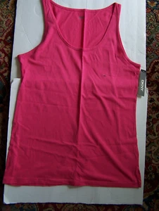 DKNY Womens Red Scoop Neck Sleeveless Tank Shell Shirt XL NWT - Picture 1 of 4