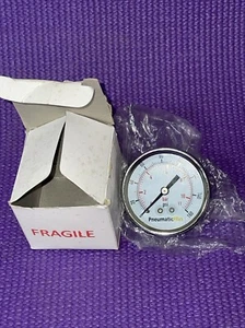 Manómetro de presión de aire PSB20-160CP para compresor de aire WOG agua petróleo gas cromo pl... - Imagen 1 de 4