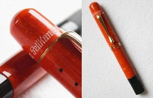 Pelikan 101 Coral 1937, Two Chick Logo, 14C Gold BB Nib Fountain Pen NEAR MINT - Picture 1 of 18