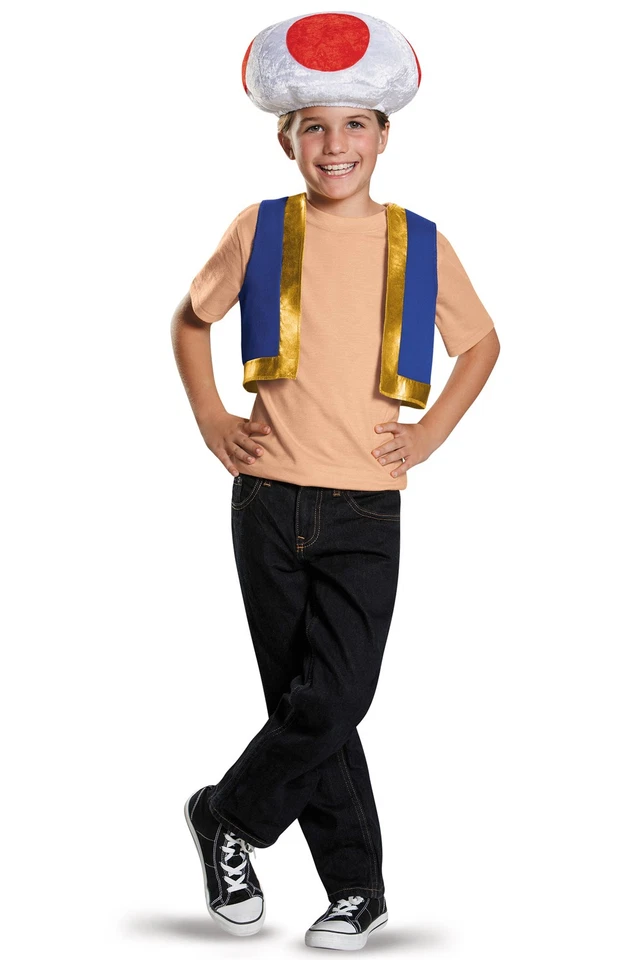 Nuevo kit de disfraz para niños Nintendo Super Mario Brothers Toad Foto 1 de 1