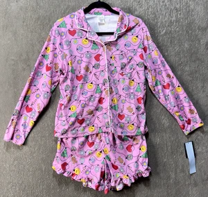 Conjunto de pijama manga larga Art Class niña talla XXL (16-18) Smiley Navidad rosa - Imagen 1 de 12