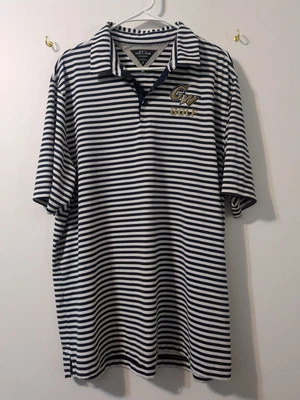 George Washington Golf GW University adiPure By Adidas Polo XL AZUL BLANCO Foto 1 de 4