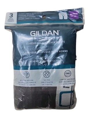 Gildan Men's Cotton Mid Rise Briefs Multi Color Size 2XL 3 Pack 44”-46” New - Image 1 of 2