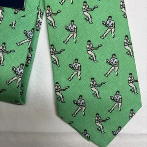 New Exclusive Rare 2008 Polo Ralph Lauren Tennis Linen Tie Hand Made Italy - Picture 1 of 7