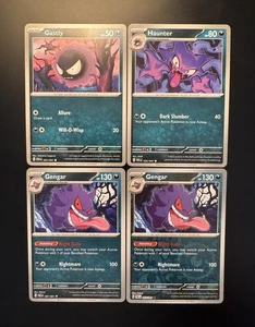 Pokémon TCG - Gengar 057 x2, Haunter 056 & Gastly 055 - Paldean Fates - Bild 1 von 2