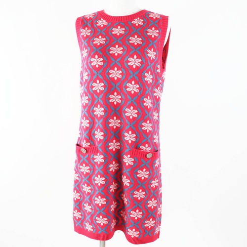 Abito lungo in maglia Chanel P55807 cashmere 100 bottoni logo 38 uk r4_0713