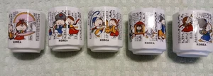 5er Set Keramik Koreanische Soju Tassen 10-seitig - Bild 1 von 8